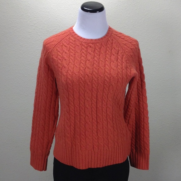 GAP Sweaters - Gap Orange Crew Neck Cable Knit Sweater